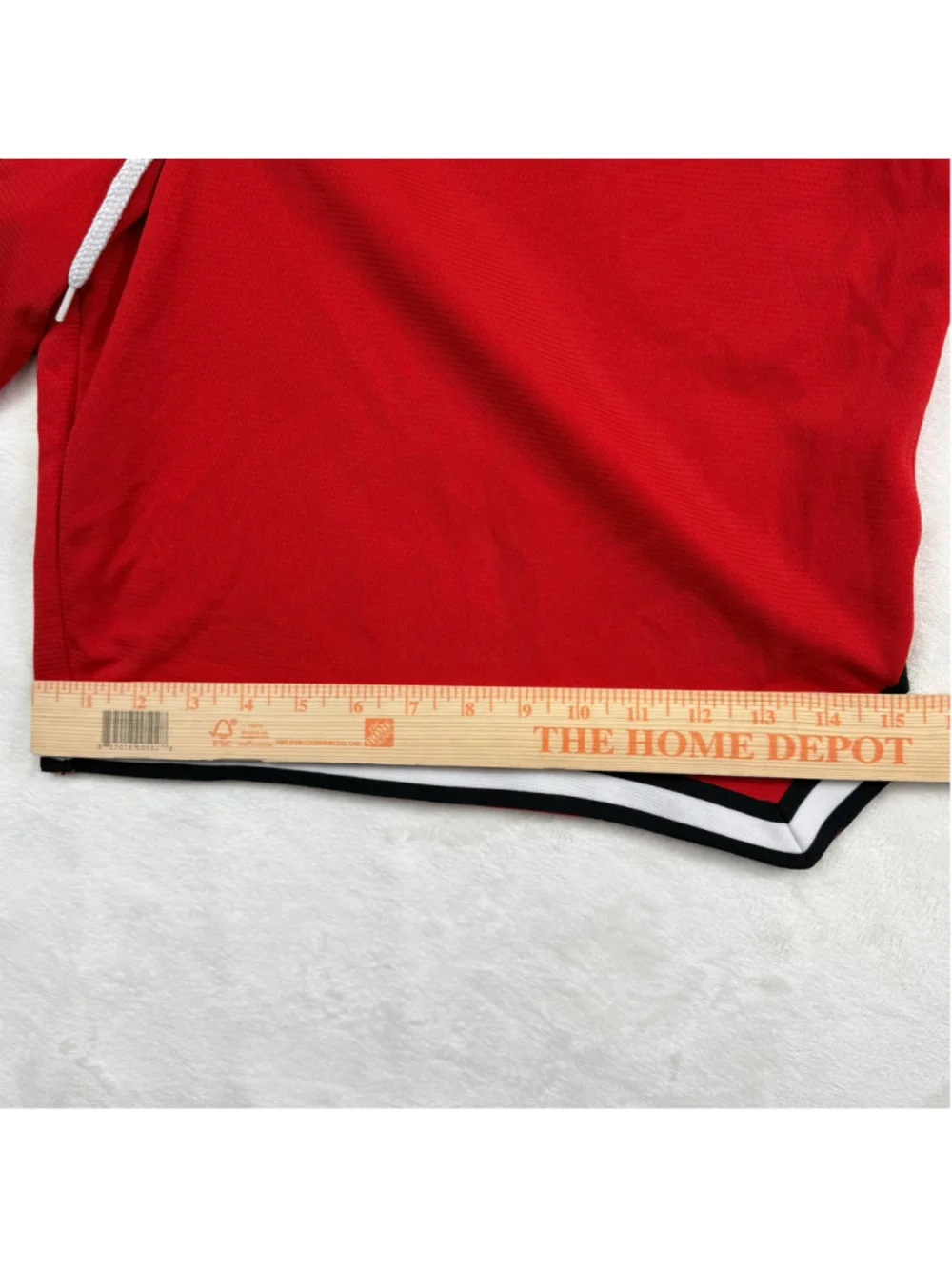 Men's Nike Dri-Fit Red Athletic Basketball Shorts XXL Black White Zipper Pocket